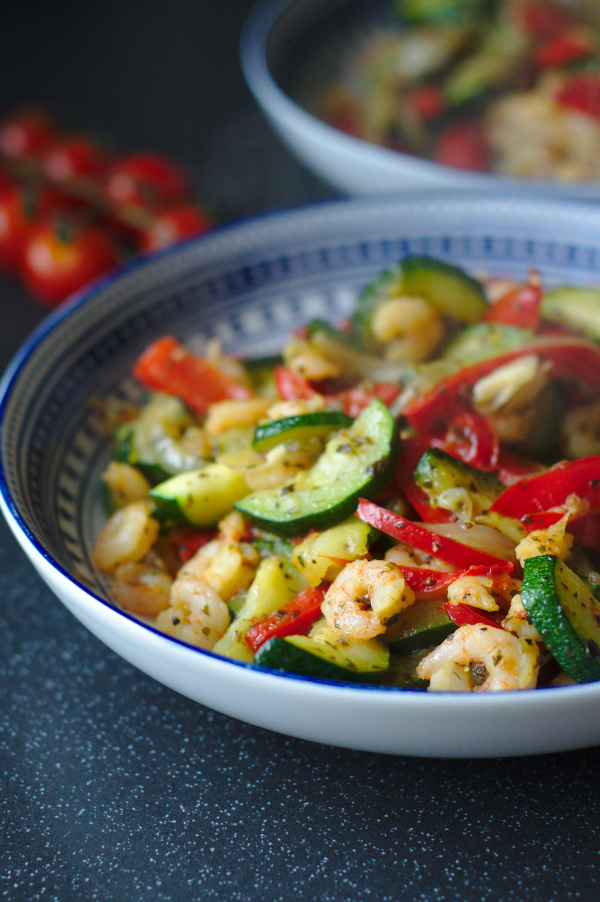 keto prawn and courgette