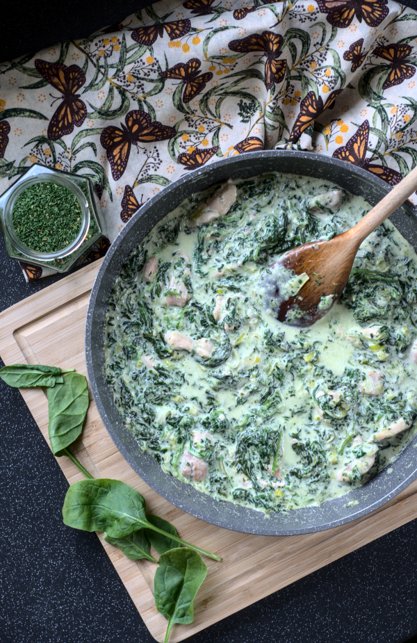 creamy garlic & spinach chicken (keto friendly & no&nbsp;dairy)